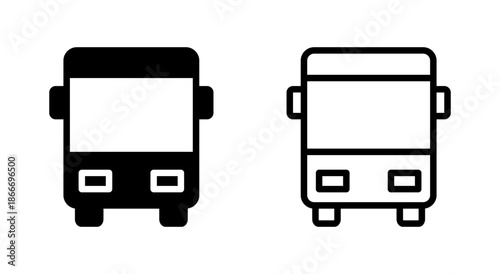 Bus icon symbol for apps and websites. bus sign and symbol