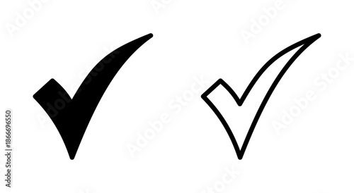 Check mark icon symbol for apps and websites. Tick mark sign and symbol