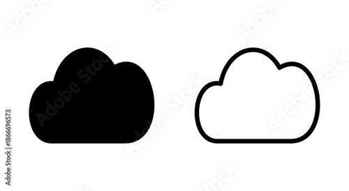 Cloud icon symbol for apps and websites. cloud sign and symbol