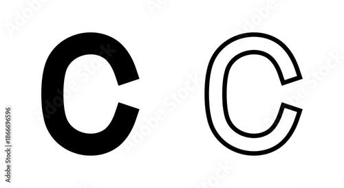 Copyright icon symbol for apps and websites. copyright sign and symbol