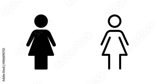 Female icon symbol for apps and websites. woman sign and symbol