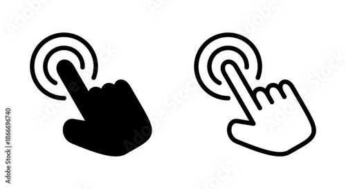 Hand click icon symbol for apps and websites. pointer sign and symbol. hand cursor icon
