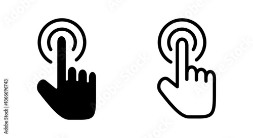 Hand cursor icon symbol for apps and websites. cursor sign and symbol. hand cursor icon clik