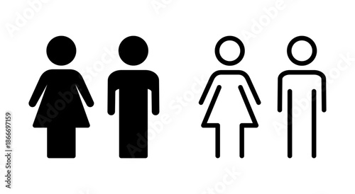 Man and symbol for apps and websites icon vector. male and female sign and symbol. Girls and boys