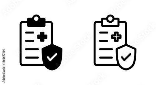 Medical insurance icon symbol for apps and websites. health insurance sign and symbol