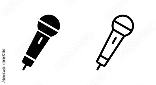 Microphone icon symbol for apps and websites. karaoke sign and symbol