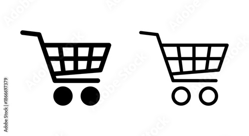 Shopping icon symbol for apps and websites. Shopping cart sign and symbol. Trolley icon