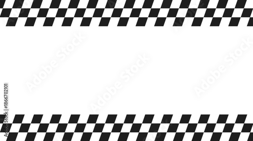 Seamless pattern of race checkered flags. Black and white checkerboard texture, motorsport finish line design. Vector illustration on white background.