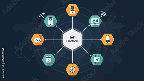 Central platform connects various devices and services in a network.