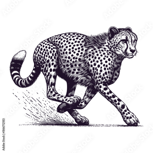 cheetah chasing prey