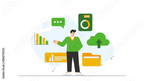 Flat design of business adopting cloud migration