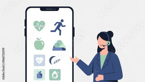 Telemedicine Mobile App Interface with Online Doctor Consultation