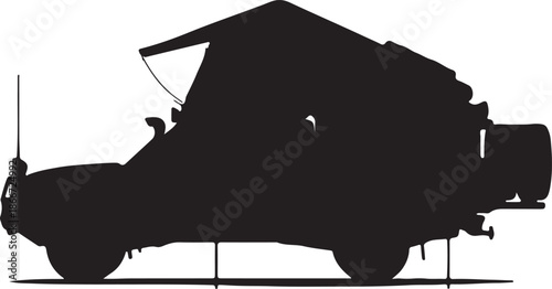 Military vehicle silhouette profile