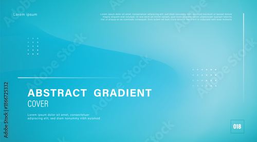 Cool cyan wavy mesh gradient with copy space, modern tech background for professional flyer and digital corporate presentation layout design