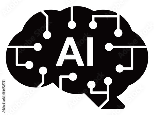 次世代の産業を支える人工知能AIと半導体チップのコンセプトベクターイラスト
