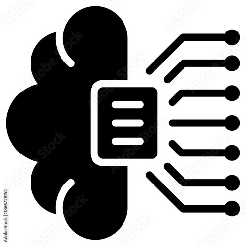 deep learning icon isolated on white background. vector illustration icon for data Science technology and other business