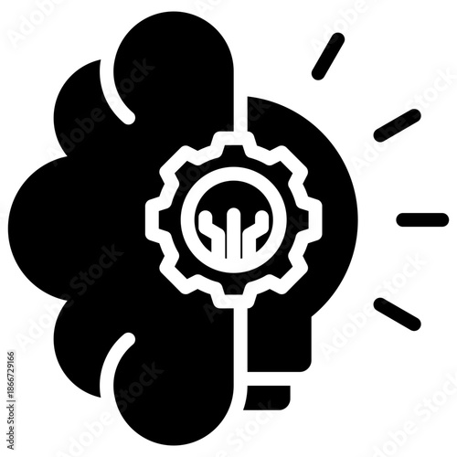 machine learning icon isolated on white background. vector illustration icon for data Science technology and other business