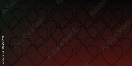 Dark Red and Black Gradient Background with Subtle Heart Pattern.