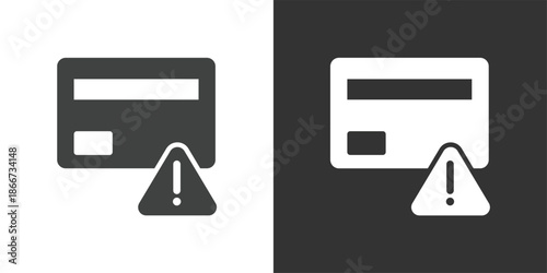 Credit Card Security Warning icon. Solid glyph series icon