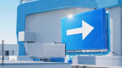 exit sign on a building