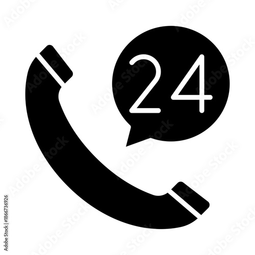 24 Hours Support Icon