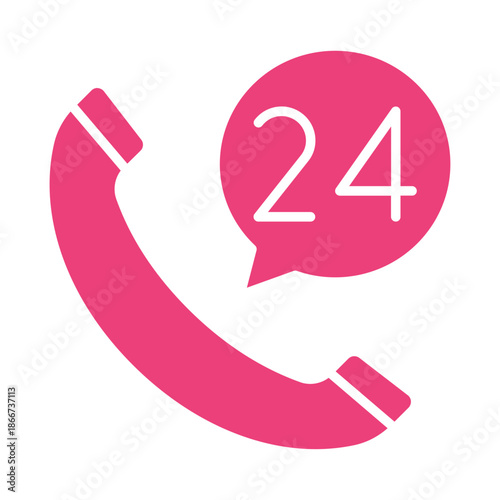 24 Hours Support Icon