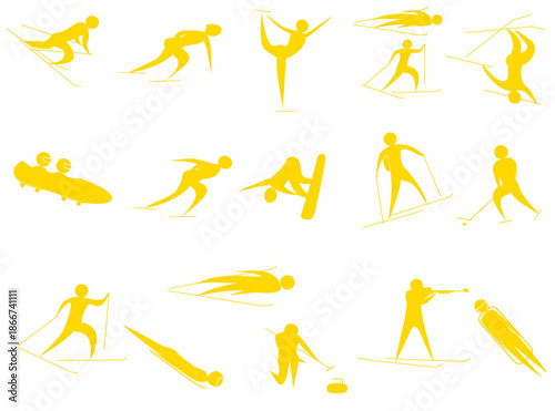 Canvas Print ウインタースポーツのアイコン