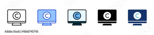 Digital Rights Icon Collection With Multiple Styles