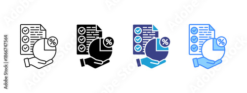 Quota icon set multiple style collection