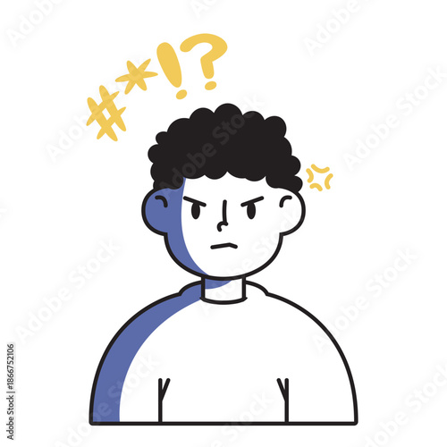 Kawai Angry Emoji Character