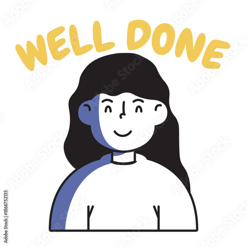 Kawai Well Done Emoji Character