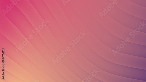 Abstract layers with pink orange and purple gradient shading.