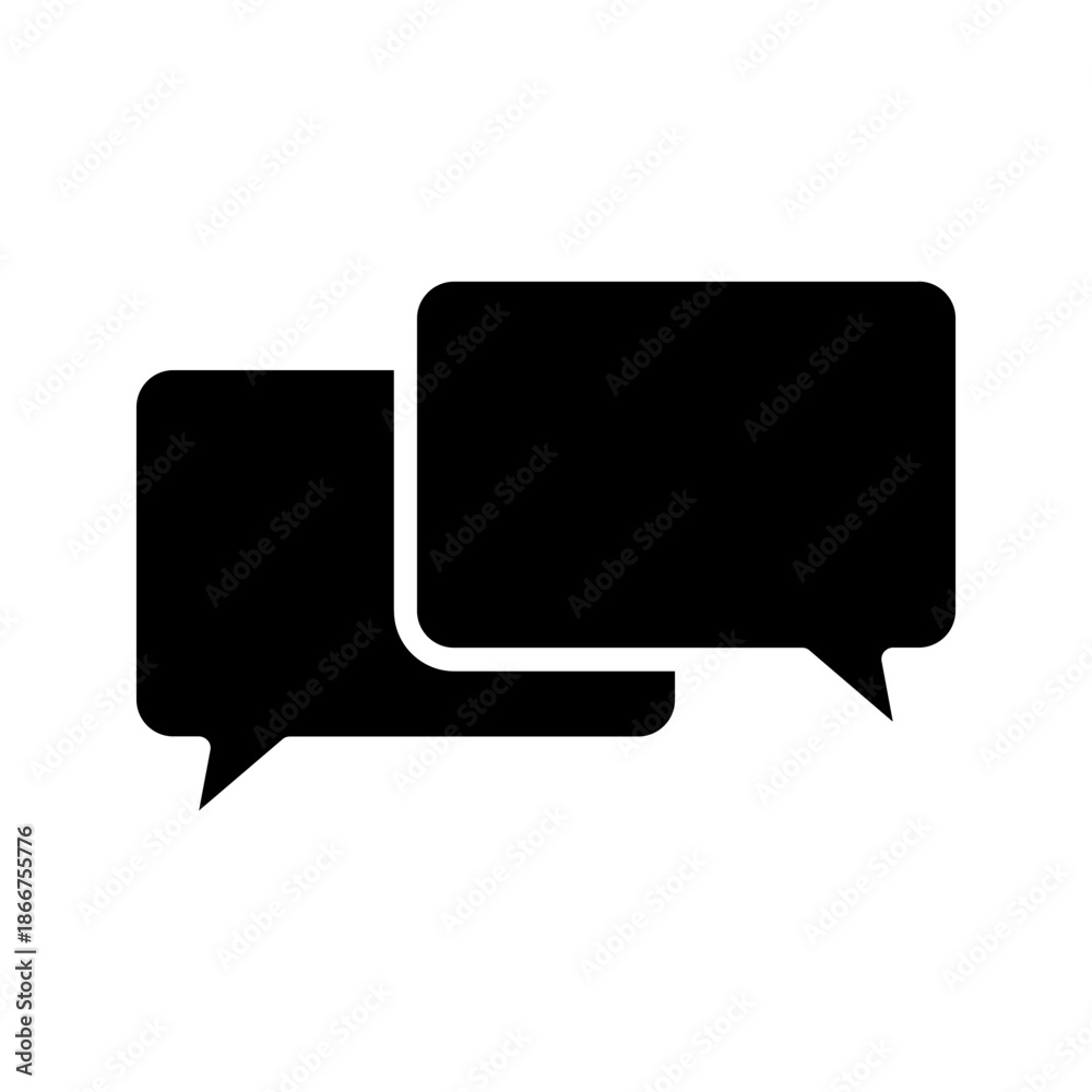 Naklejka premium Simple message icon, simple chat icon