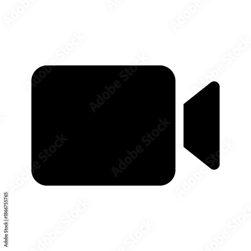 Video camera with play button icon in generic design