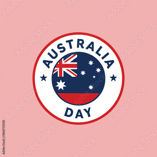 Australia Day concept stamp vector