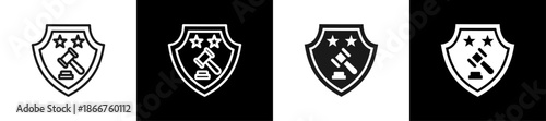 Law Enforcement Line N Glyph Icon Style In White And Background