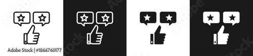Star Rating Line N Glyph Icon Style In White And Background