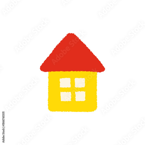 家 手描き パステル アイコン イラスト