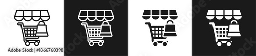 E-Commerce Review Line N Glyph Icon Style In White And Background
