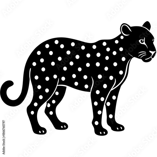 Leopard isolated on white background Vector