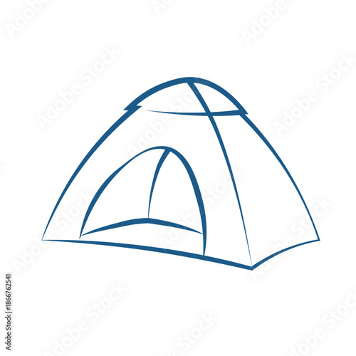 Camping Outline Illustration