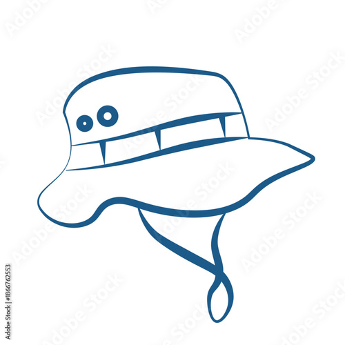 Camping Outline Illustration