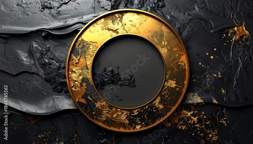 Golden Ring on Abstract Background - A Striking Visual.