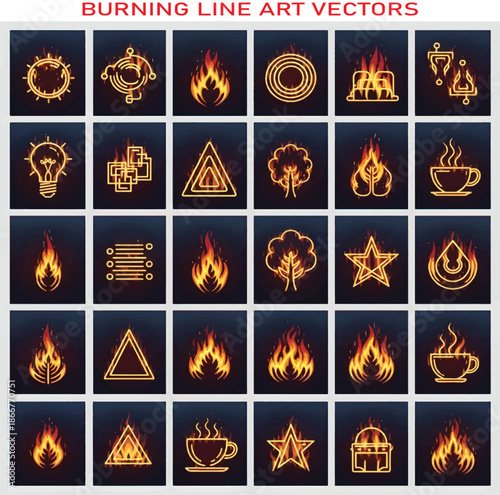 Intense Burning Flames Fire Close-Up