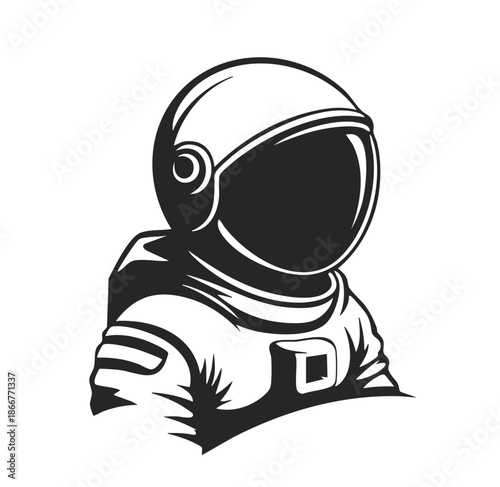 Astronaut Logo Vector illustration
