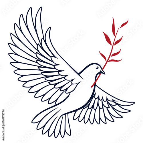 Dove carrying an olive branch