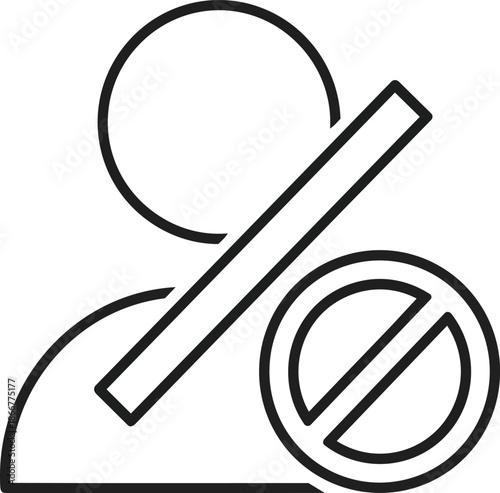 Icon representing user access restriction or denial.