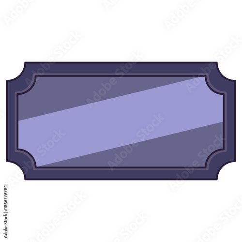 Illustration of a Blank violet Sign