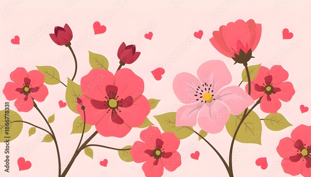 Fototapeta premium graphicalflowers