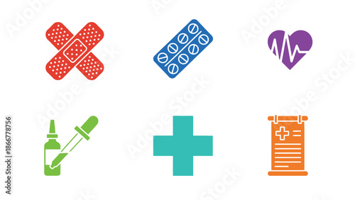 Medical icons for health and wellness services